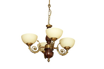 Image showing vintage isolated chandelier