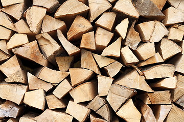 Image showing stack of fire wood