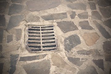 Image showing gully on old town street