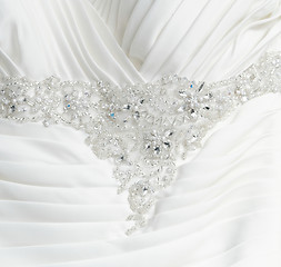 Image showing Beautiful wedding dress detail