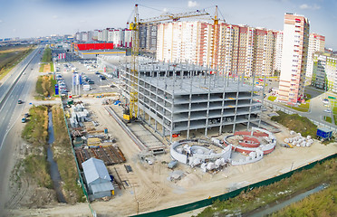 Image showing Construction of shopping center in Tyumen