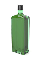 Image showing Green alcohol bottle