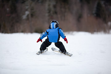 Image showing Little ski girl