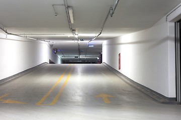 Image showing Empty underground parking lot 