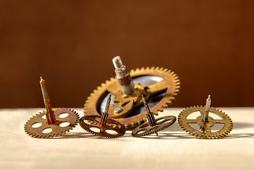 Image showing Old gears on table