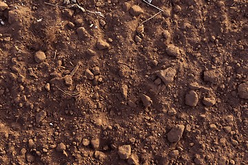 Image showing Dry soil closeup before rain