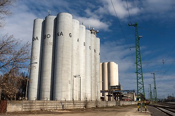 Image showing Storage silos in daylight