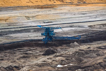 Image showing Industrial mining machine in mine