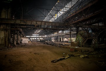 Image showing Large empty hall with concrete walls