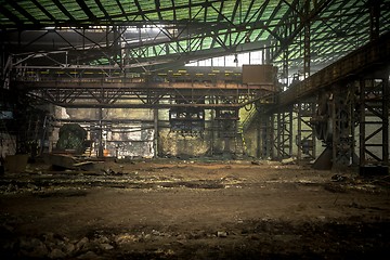 Image showing Large empty hall with concrete walls