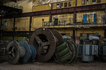 Image showing Electricity distribution hall in metal industry