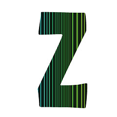 Image showing neon letter Z