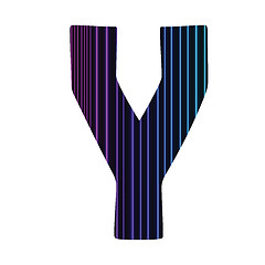 Image showing neon letter Y
