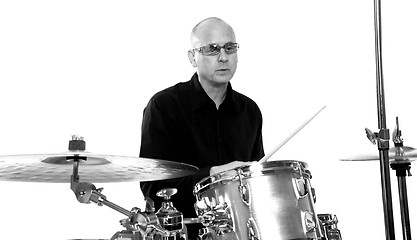 Image showing drummer on white