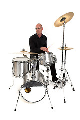 Image showing drummer on white