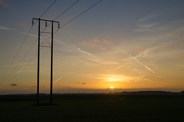 Image showing Electricity distribution lines