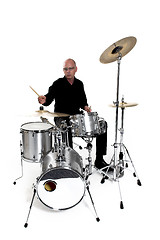 Image showing drummer on white