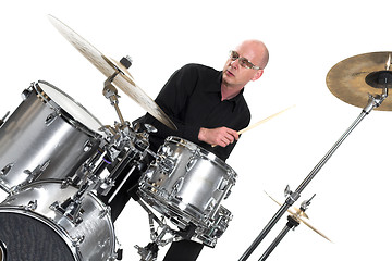 Image showing drummer on white