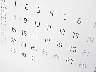 Image showing Calendar page