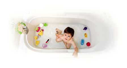 Image showing baby in bathtub