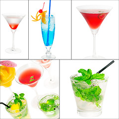 Image showing cocktails collage