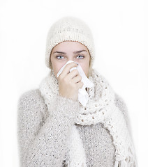 Image showing girl with handkerchief