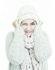 Image showing girl cold winter