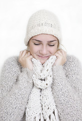 Image showing girl warm clothing