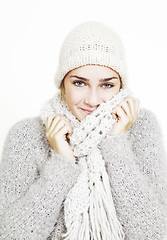 Image showing girl dressed warm