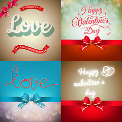 Image showing Valentine card set. EPS 10