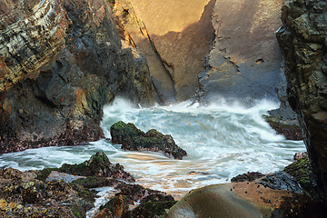 Image showing Waves at Sugarloaf Point Sea Chasm Cave