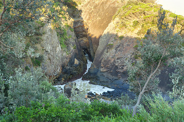 Image showing Sugarloaf Point sea chasm cave