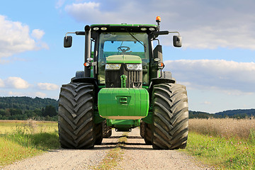 Image showing John Deere 7280R Agricultural Tractor on a Rural Road