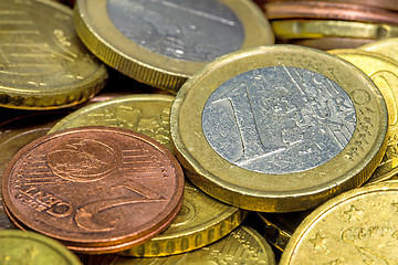 Image showing Euro coins