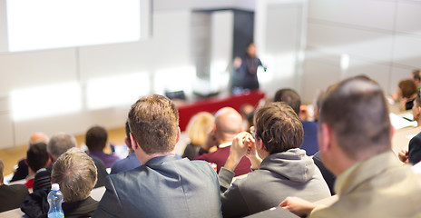 Image showing Speaker at Business Conference and Presentation.