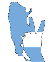 Image showing Argentinian finger signal