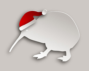 Image showing Kiwi with christmas cap