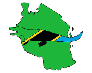 Image showing Nile crocodile Tanzania