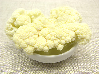 Image showing Cauliflower in a little bowl of chinaware