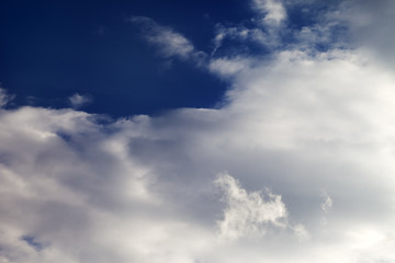 Image showing Beautiful blue sky with clouds