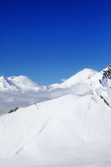 Image showing Winter snowy mountains in nice day