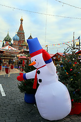 Image showing White snowman