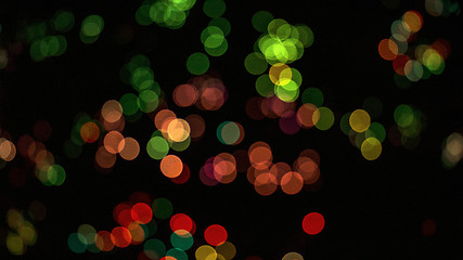 Image showing Green red and yellow club lights