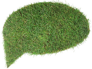 Image showing Grass Speech Balloon