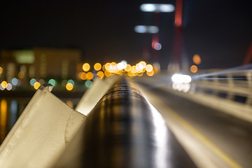 Image showing Empty bridge at night