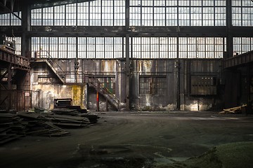 Image showing Large industrial hall under construction