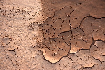 Image showing Dry soil closeup before rain
