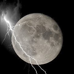 Image showing Lightning on the moon