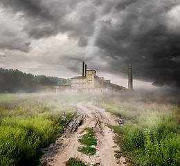 Image showing Thermal station and country road