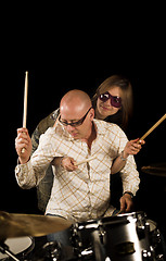 Image showing couple and drums